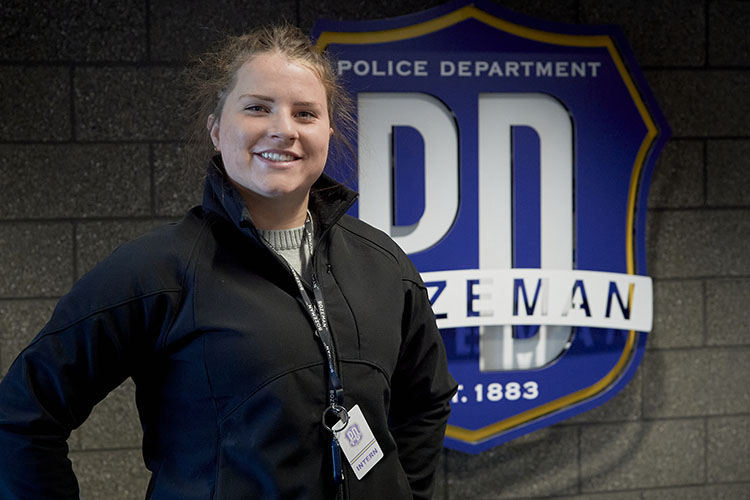 Student interns with Bozeman PD