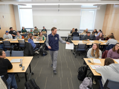 Dr. Warner teaching Criminology Class